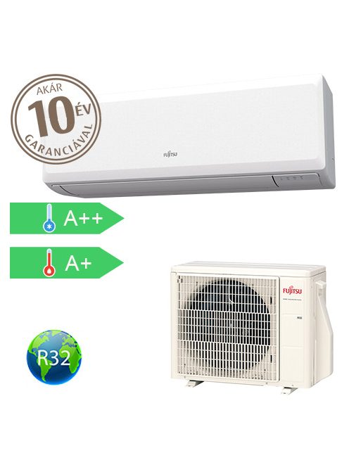 Fujitsu ASYG12KPCE/AOYG12KPCA Eco 3,4 kW-os split klíma szett